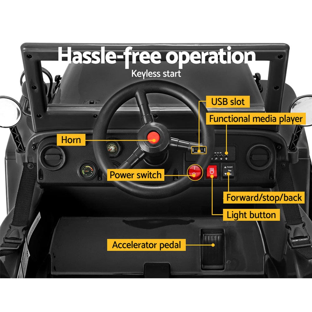 Ride on Military Jeep - Black