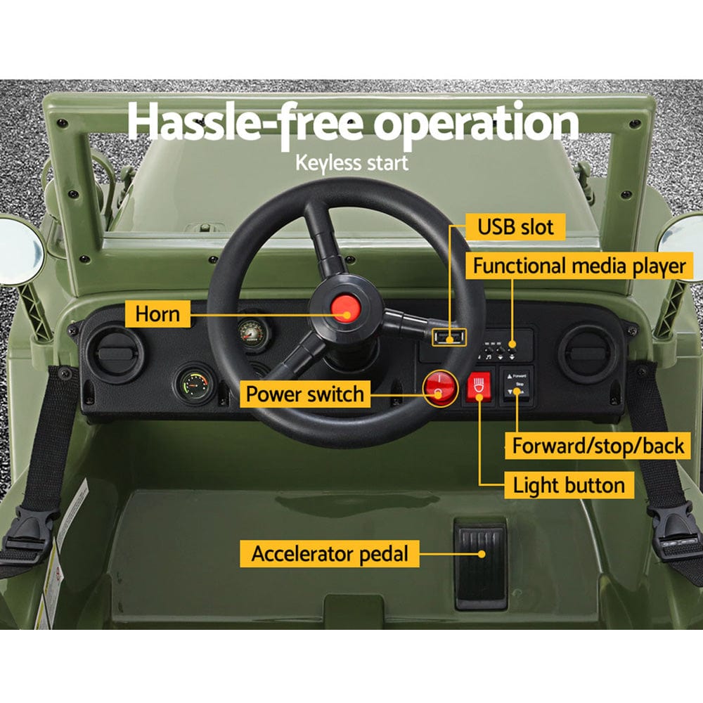Ride on Military Jeep - Green