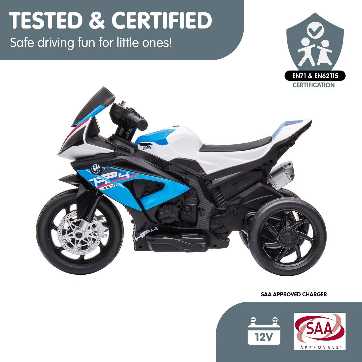 Ride on BMW HP4 Motorbike - Blue