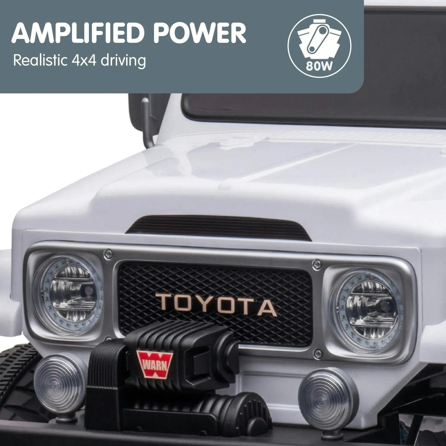 Ride on Toyota Land Cruiser FJ 40 - White