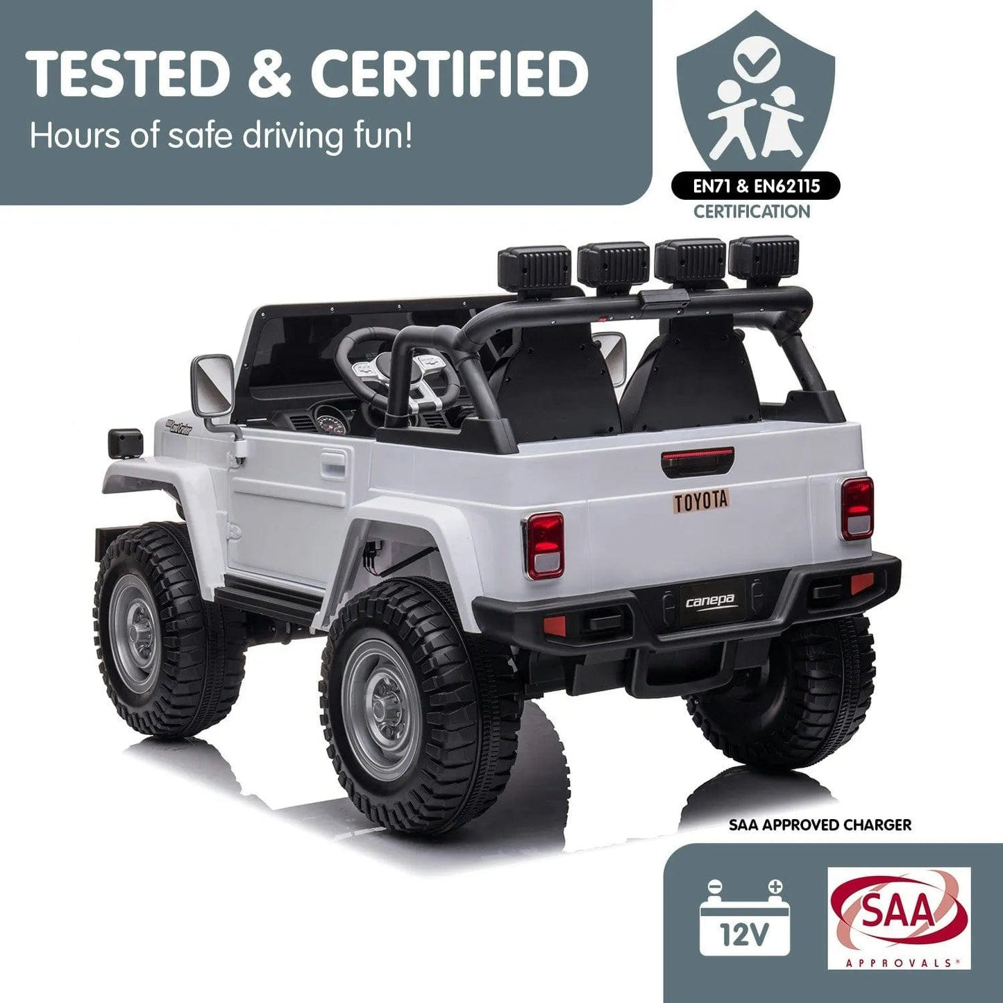 Ride on Toyota Land Cruiser FJ 40 - White