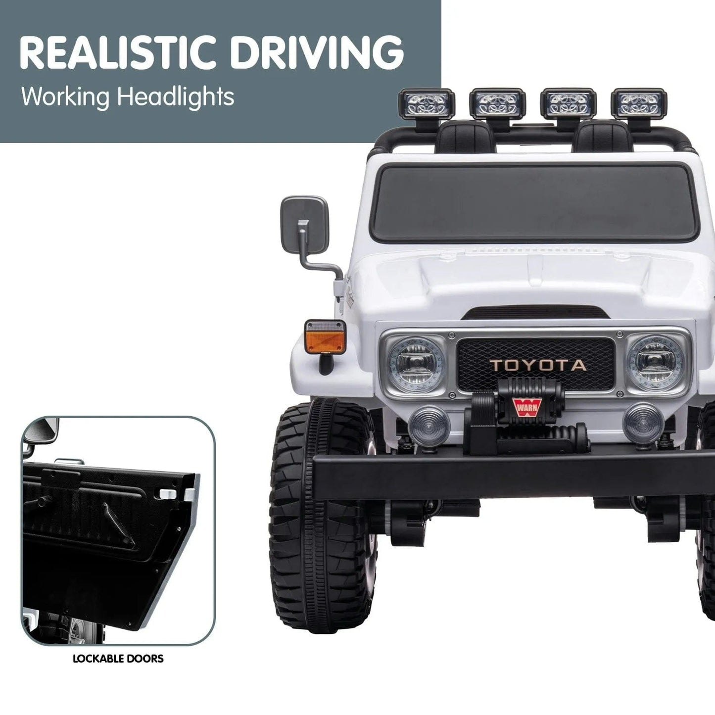 Ride on Toyota Land Cruiser FJ 40 - White